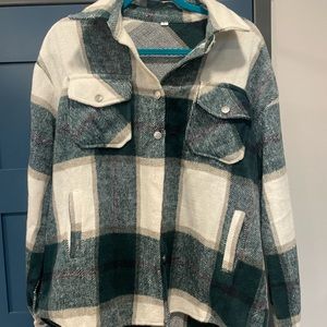 Green Plaid Shacket
